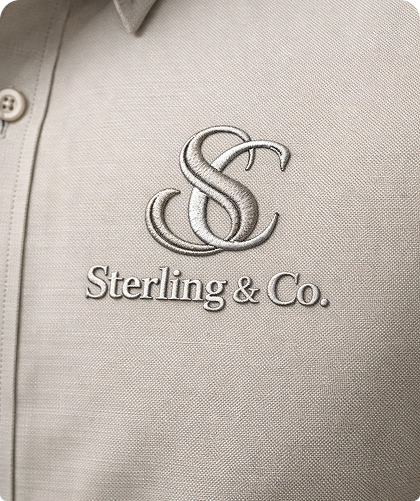 Sterling & Co. embroidered polo shirt