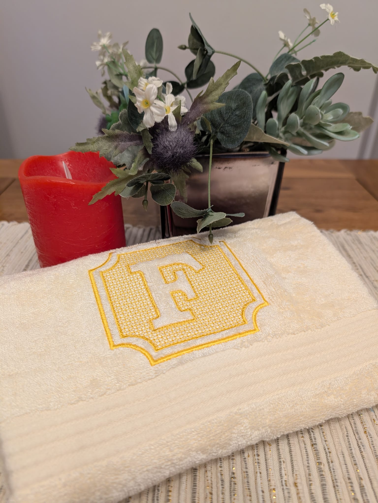 Monogramed Hand Towel